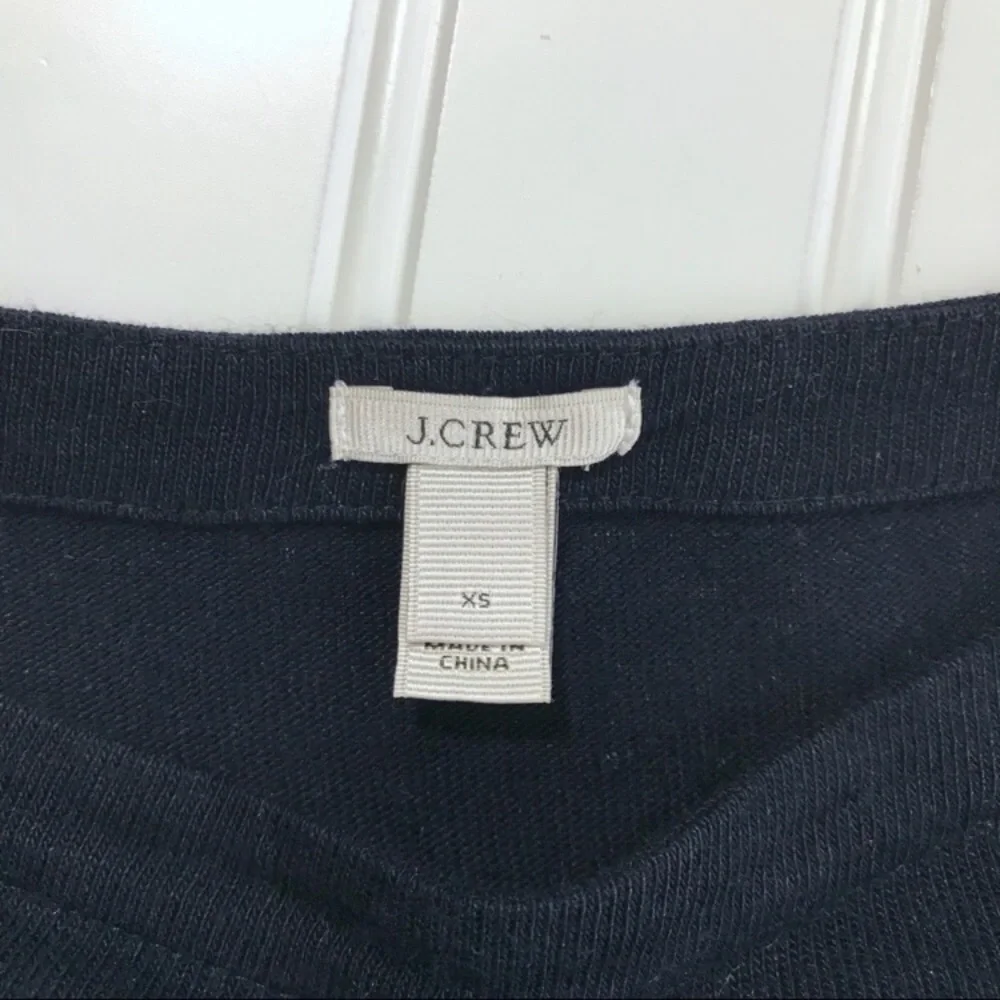 J.Crew Aqua & Navy Wide Stripe Boatneck Tee – XS {G29}